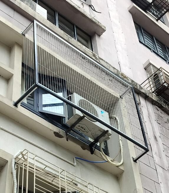 Invisible Grill With Framing for AC Out Door